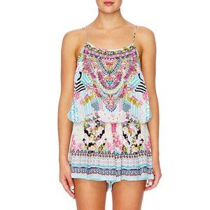Camilla Under My Shoestring Strap Playsuit Size XS b107